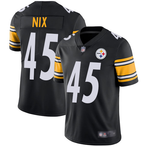 Youth Pittsburgh Steelers Football #45 Limited Black Roosevelt Nix Home Vapor Untouchable Nike NFL Jersey->women nfl jersey->Women Jersey